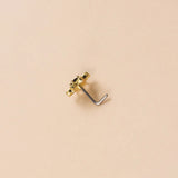 20G Stainless Steel L Rod Zircon Nose Decoration Piercing Accessories
