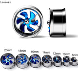 Windmill Metal Ear Expansion Fan Auricle Puncture Jewelry
