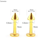10pcs Acrylic Stainless Steel Lip Nails Body Piercing Jewelry
