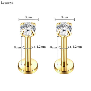 10pcs Acrylic Stainless Steel Lip Nails Body Piercing Jewelry