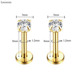 10pcs Acrylic Stainless Steel Lip Nails Body Piercing Jewelry