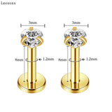 10pcs Acrylic Stainless Steel Lip Nails Body Piercing Jewelry