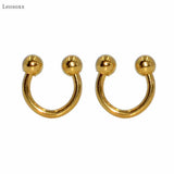 Leosoxs 10pcs C-shaped Nose Septum Lip Ring Piercing Set