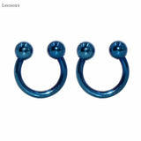 Leosoxs 10pcs C-shaped Nose Septum Lip Ring Piercing Set