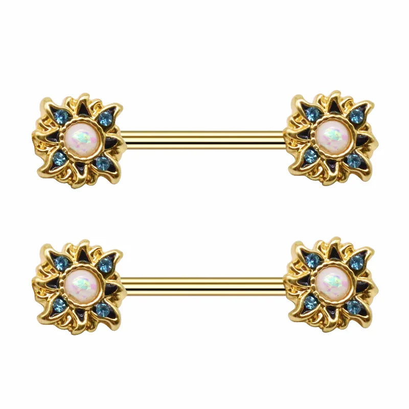 European American Sun Breast Ring Stainless Steel Body Piercing