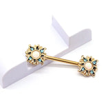 European American Sun Breast Ring Stainless Steel Body Piercing
