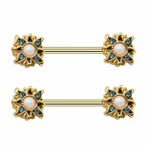 European American Sun Breast Ring Stainless Steel Body Piercing