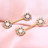 European American Sun Breast Ring Stainless Steel Body Piercing