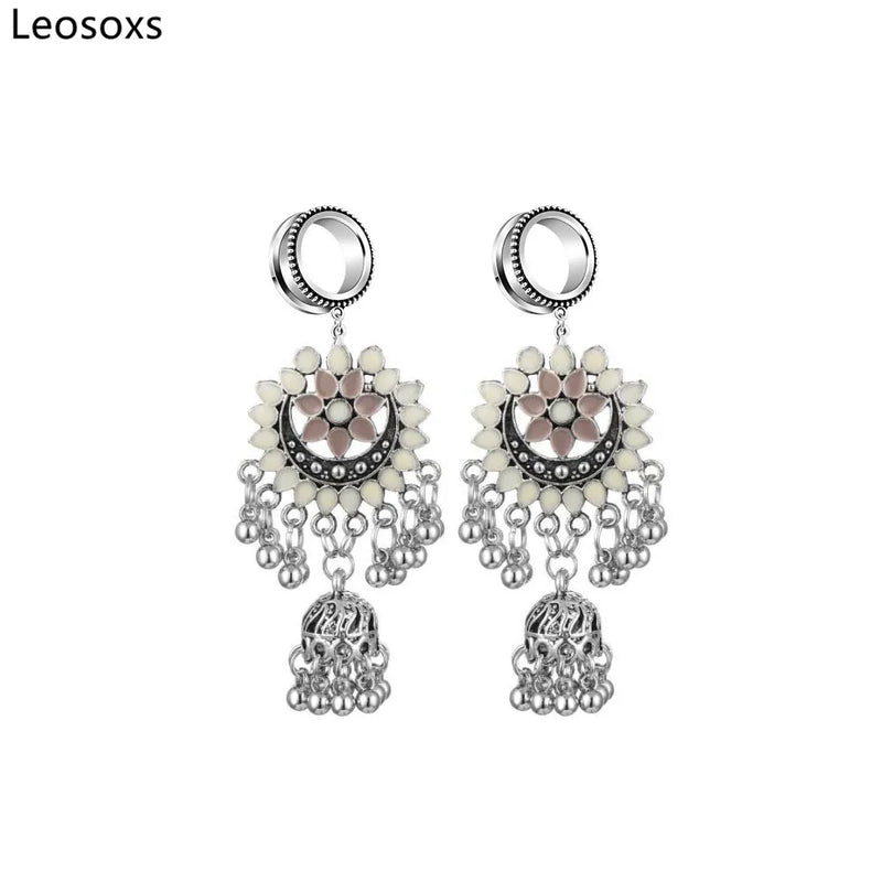 Leosoxs Stainless Steel Ear Plugs & Tunnels Dangle Piercing Jewelry
