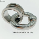 Leosoxs Ear Expander Ear Tunnels Plugs Double Flare and Captive Hoop Rings
