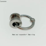 Leosoxs Ear Expander Ear Tunnels Plugs Double Flare and Captive Hoop Rings