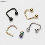 Leosoxs U-shaped Lip Nail Lip Ring Stainless Steel Hypoallergenic Punk