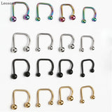 Leosoxs U-shaped Lip Nail Lip Ring Stainless Steel Hypoallergenic Punk