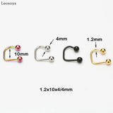 Leosoxs U-shaped Lip Nail Lip Ring Stainless Steel Hypoallergenic Punk