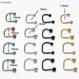 Leosoxs U-shaped Lip Nail Lip Ring Stainless Steel Hypoallergenic Punk