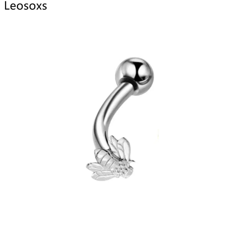 Leosoxs Stainless Steel Bee Labret Piercing 16G Earring Stud