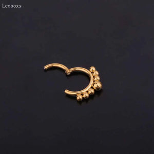 Leosoxs Stainless Steel Ball Nose Ring Piercing Jewelry
