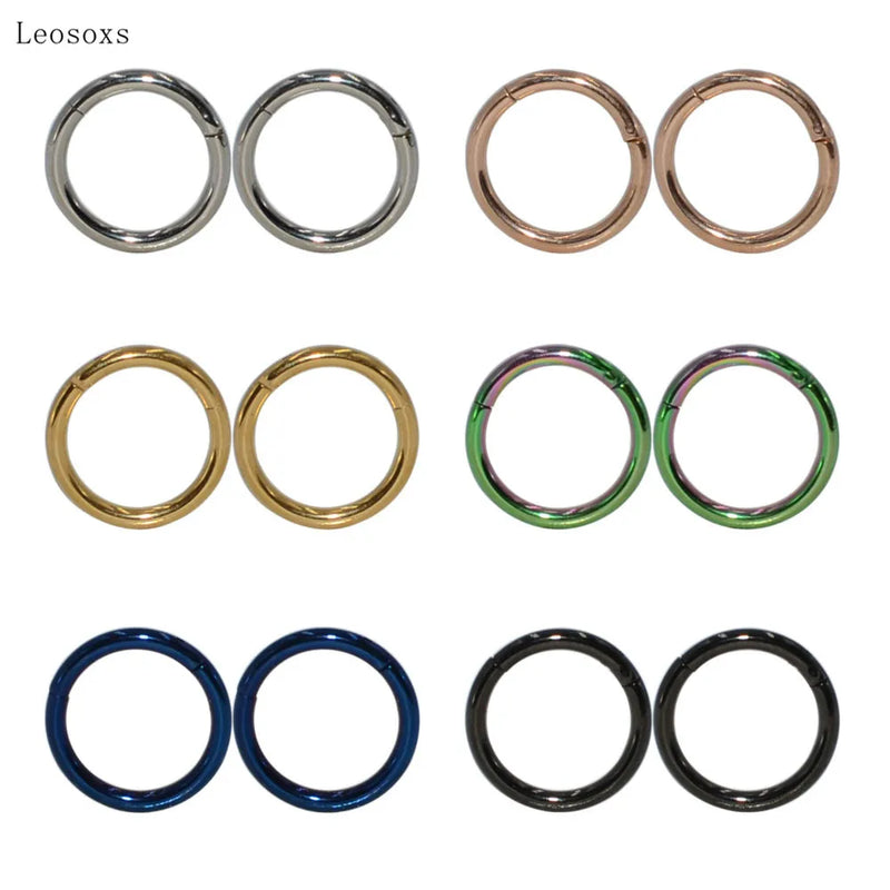 Leosoxs Titanium Multicolor Nose Ring Lip Ring Fashion Jewelry