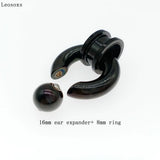Leosoxs Stainless Steel Ear Expander Nose Rings Circular Barbells Closure