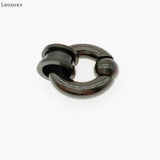Leosoxs Stainless Steel Ear Expander Nose Rings Circular Barbells Closure