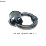 Stainless Steel Double Flare Ear Gauge Plug Screw Fit Flesh Tunnel Piercing