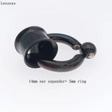 Stainless Steel Double Flare Ear Gauge Plug Screw Fit Flesh Tunnel Piercing