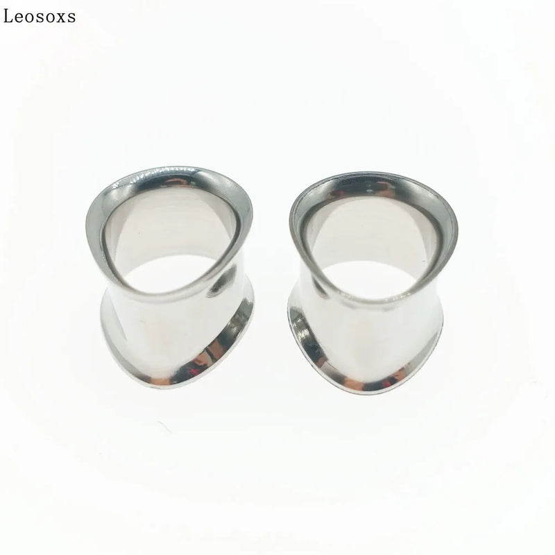 Leosoxs 2PCS Steel Ear Plug Tunnels Rose Expander Pair Body Piercing Jewelry