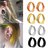 Leosoxs 2PCS Steel Ear Plug Tunnels Rose Expander Pair Body Piercing Jewelry