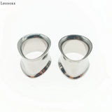 Leosoxs 2PCS Steel Ear Plug Tunnels Rose Expander Pair Body Piercing Jewelry