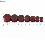 Leosoxs 2pc 8-20mm Wood Ear Plug and Tunnel Earring