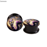 2pcs 6-25mm Acrylic Ear Hollow Tunnel Plugs Single Flared Ear Gauges