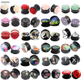 2pcs 6-25mm Acrylic Ear Hollow Tunnel Plugs Single Flared Ear Gauges