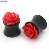 2pcs 6-25mm Acrylic Ear Hollow Tunnel Plugs Single Flared Ear Gauges