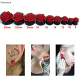 2pcs 6-25mm Acrylic Ear Hollow Tunnel Plugs Single Flared Ear Gauges