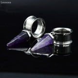 Leosoxs 2pcs Stainless Steel Auricle Piercing Ear Expansion