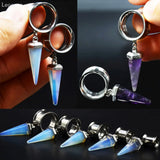 Leosoxs 2pcs Stainless Steel Auricle Piercing Ear Expansion