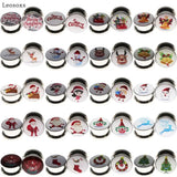 Leosoxs 2pcs Stainless Steel Ear Tunnels 4-25mm Christmas Earrings