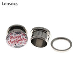 Leosoxs 2pcs Stainless Steel Ear Tunnels 4-25mm Christmas Earrings