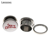 Leosoxs 2pcs Stainless Steel Ear Tunnels 4-25mm Christmas Earrings