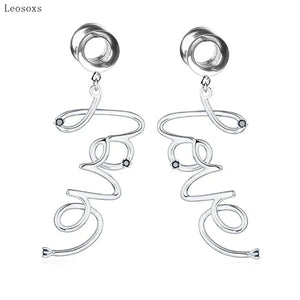 Leosoxs 2pcs Love Letter Ear Piercing Jewelry