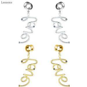 Leosoxs 2pcs Love Letter Ear Piercing Jewelry