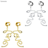Leosoxs 2pcs Love Letter Ear Piercing Jewelry