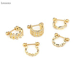 Leosoxs Zircon Ear Clip Stainless Steel Piercing Jewelry