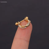 Leosoxs Zircon Ear Clip Stainless Steel Piercing Jewelry