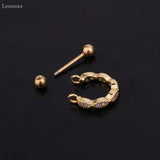 Leosoxs Zircon Ear Clip Stainless Steel Piercing Jewelry