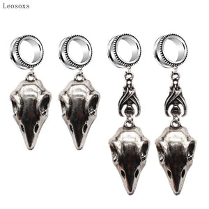 2pcs Rock Goth Punk Plague Crow Piercing Jewelry