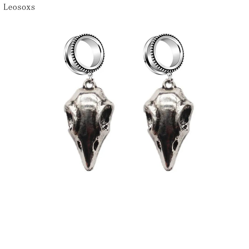 2pcs Rock Goth Punk Plague Crow Piercing Jewelry