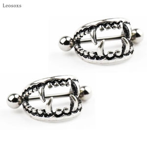 2pcs Stainless Steel Tooth Milk Ring Body Piercing Jewelry