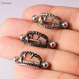2pcs Stainless Steel Tooth Milk Ring Body Piercing Jewelry