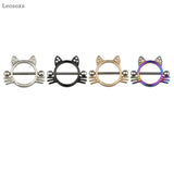 2pcs Stainless Steel Strawberry Cake Rabbit Cat Moon Breast Ring Piercing